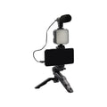 AY-49 Vlogger Kit | LED Fill Light, Microphone, Mini Tripod & Mobile Holder for YouTube, TikTok & Video Recording