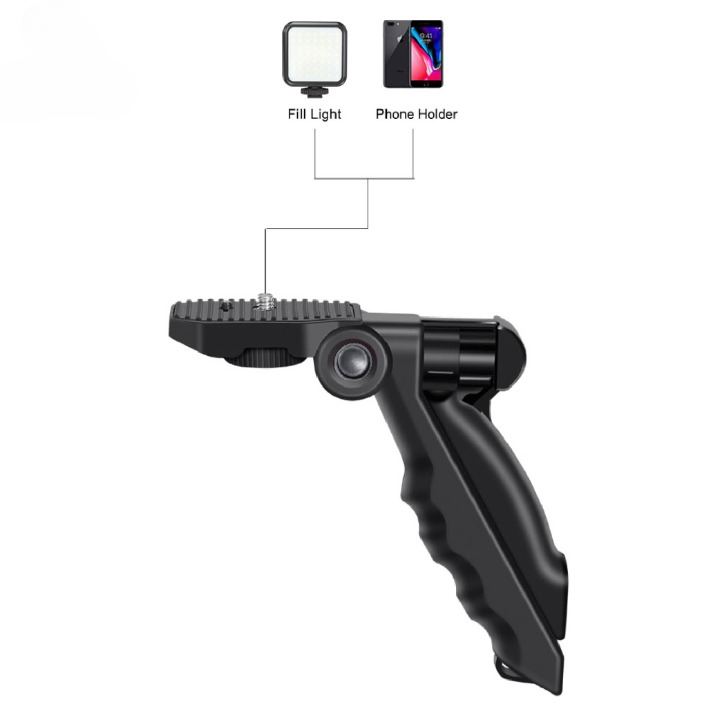 AY-49 Vlogger Kit | LED Fill Light, Microphone, Mini Tripod & Mobile Holder for YouTube, TikTok & Video Recording