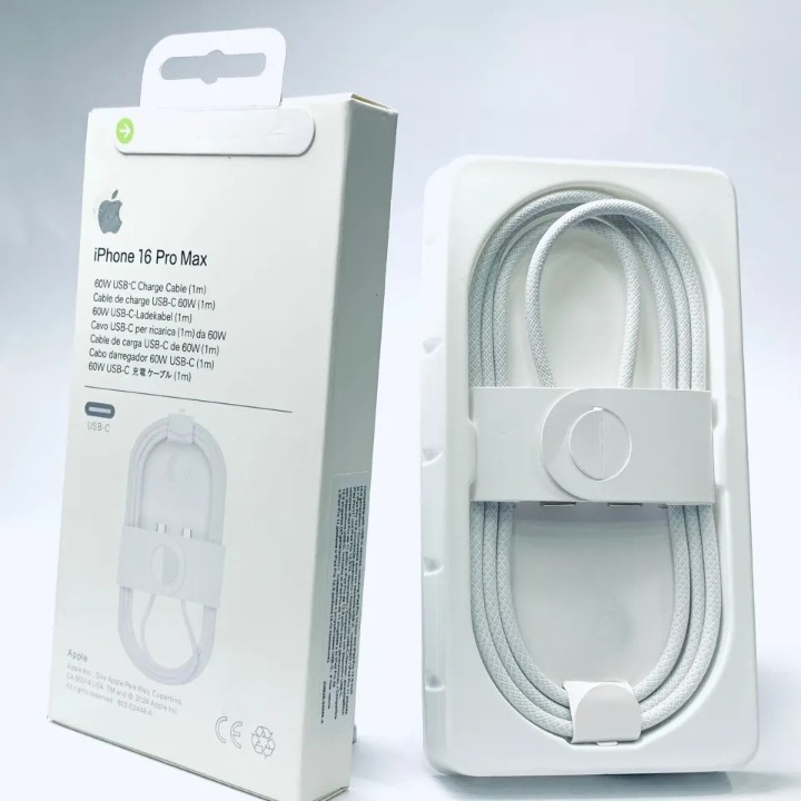 Apple USB-C to USB-C 60W Fast Charging Cable 1m | Premium Braided Power Delivery Cable