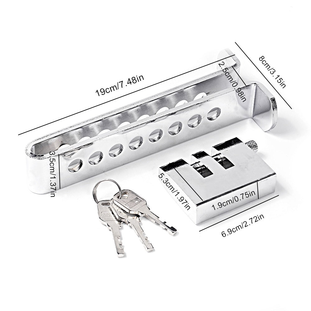 Universal Car Pedal Lock | Anti-Theft Brake & Clutch Security Lock | 8-Hole Adjustable Design | Heavy-Duty