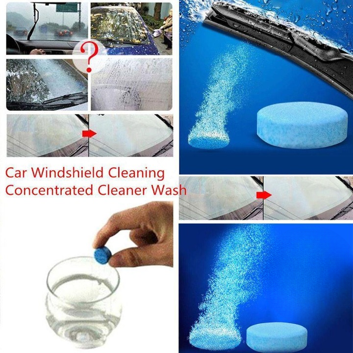 Car Windshield Washer Fluid Tablets 20PCS | Concentrated Wiper Cleaning Tablets | Quick Dissolve Glass Cleaner
