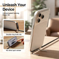 2-in-1 USB-C to USB-C 240W Fast Charging Cable with Phone Stand | 1.5M Nylon Braided Cable
