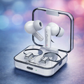 Fontec Glow Wireless Earbuds | Bluetooth 5.3 Gaming TWS | ENC Noise Cancellation | Transparent Charging Case