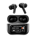 AirPods X Digital Touch Screen Wireless Earbuds | Smart Display Charging Case | Bluetooth 5.4 | Touch Control | Black