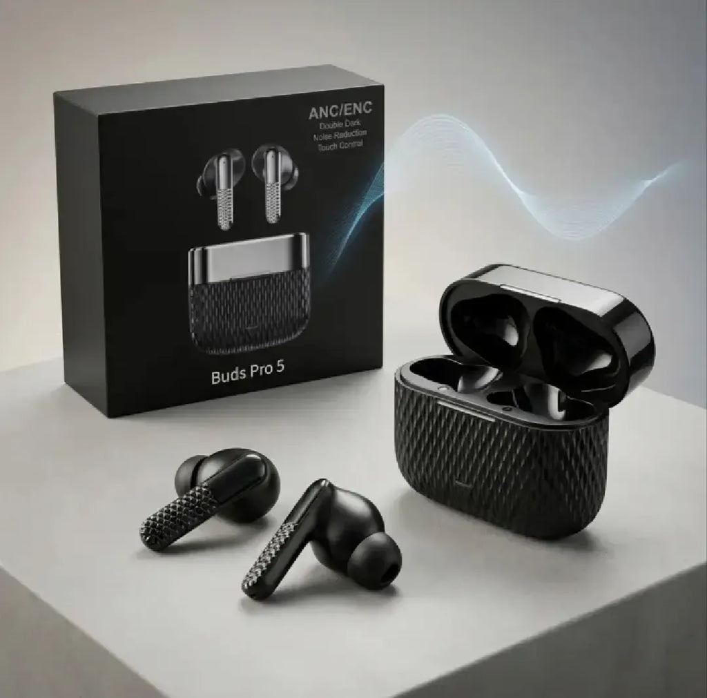 Buds Pro 5 Wireless Bluetooth Earbuds | HD Sound | Touch Control | Noise Reduction TWS Earbuds