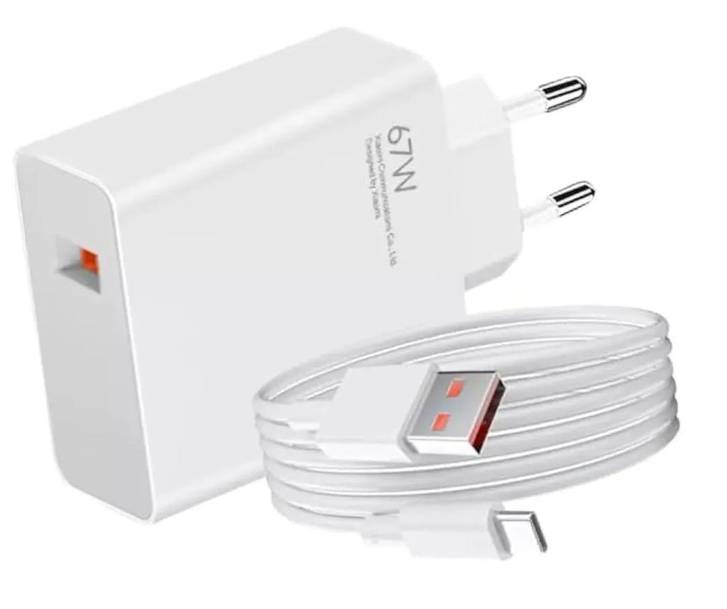 Xiaomi 67W Mini Fast Charger with Cable | Compact Super Fast Charging Adapter