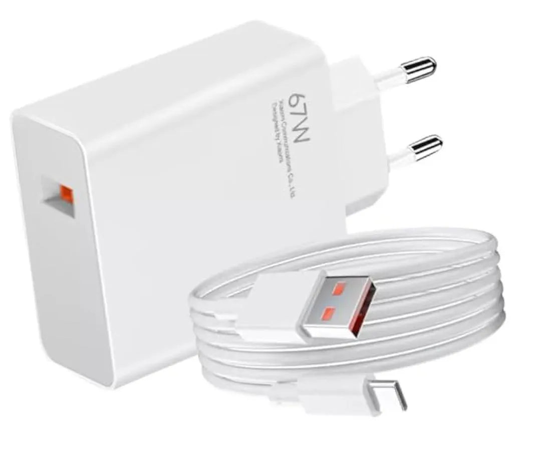 Xiaomi 67W Mini Fast Charger with Cable | Compact Super Fast Charging Adapter