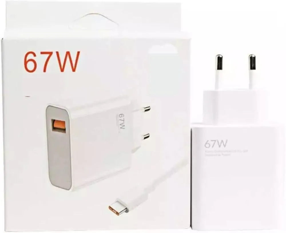Xiaomi 67W Mini Fast Charger with Cable | Compact Super Fast Charging Adapter