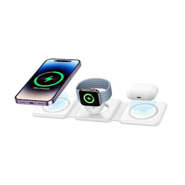 3-in-1 Magnetic Wireless Charging Station 15W | Fast Charger for iPhone, AirPods & Smartwatch