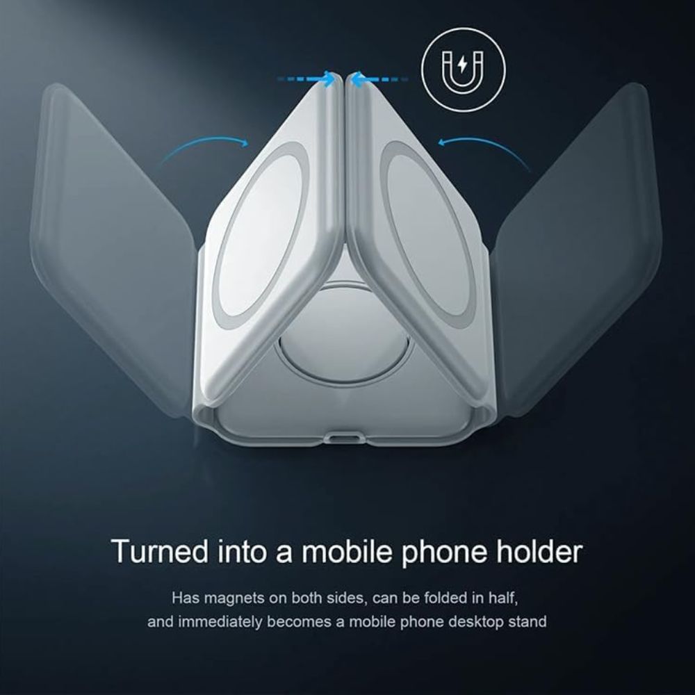 3-in-1 Magnetic Wireless Charging Station 15W | Fast Charger for iPhone, AirPods & Smartwatch