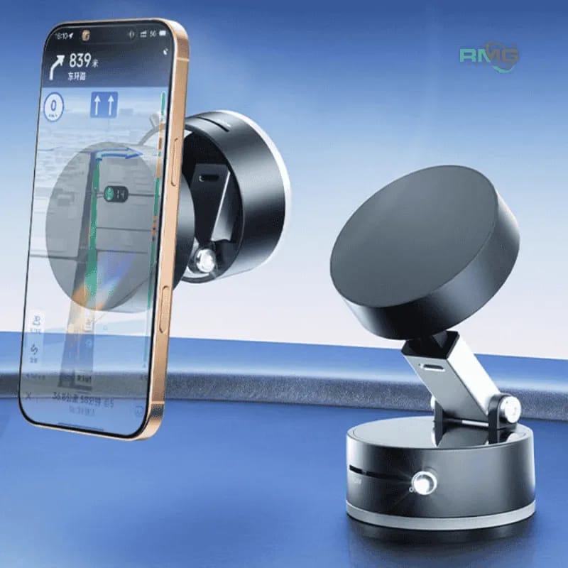 Magnetic Suction Phone Holder | 360° Foldable Adjustable Mobile Mount for Car, Desk, Kitchen & Office
