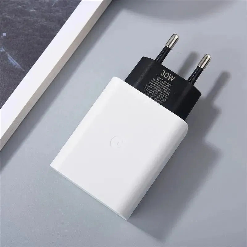 Google Original 30W USB-C PD Fast Charger with Type-C Cable | Pixel Fast Charging Adapter