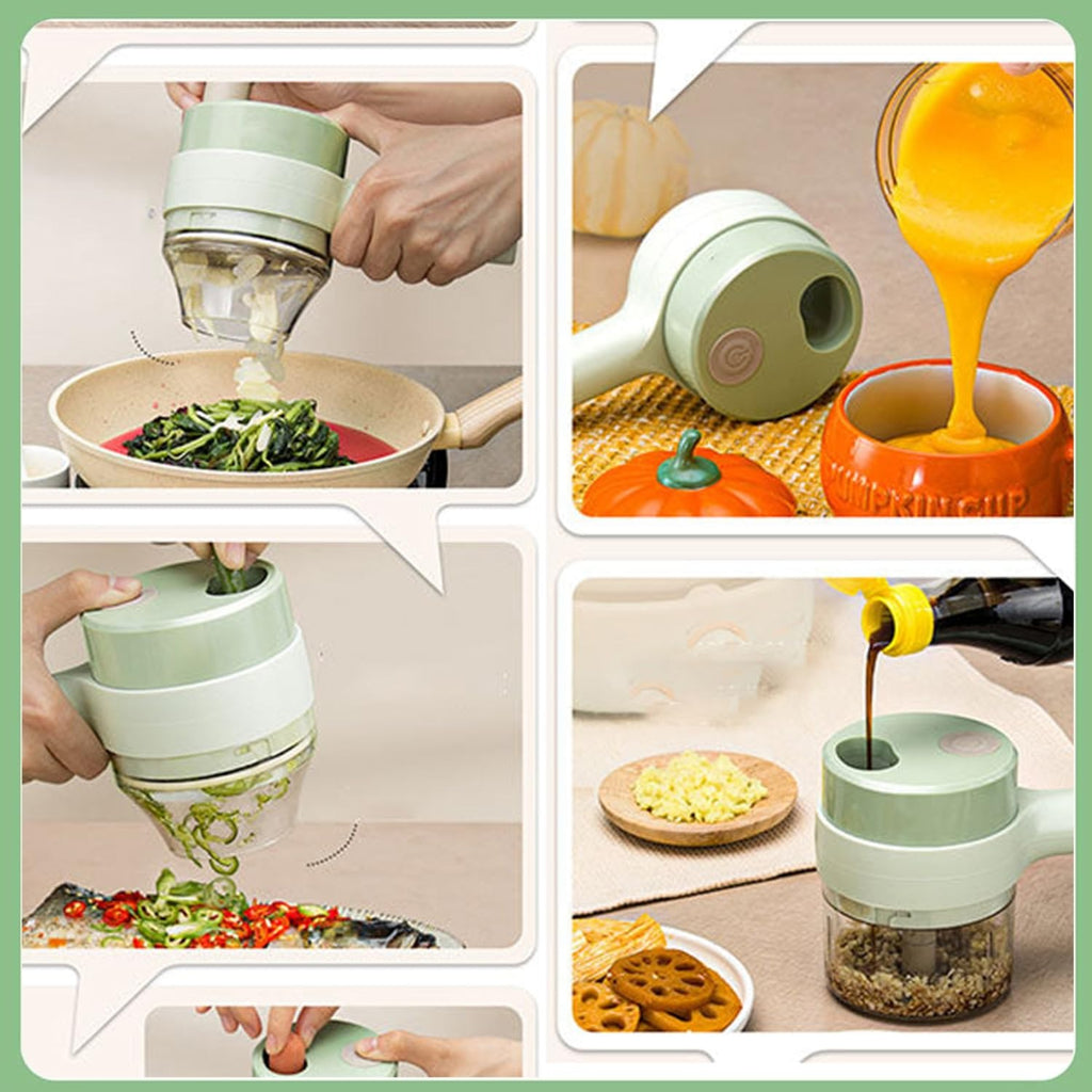 Electric Handheld Vegetable Cutter & Chopper | Multifunctional Mini Food Slicer | Portable Kitchen Gadget