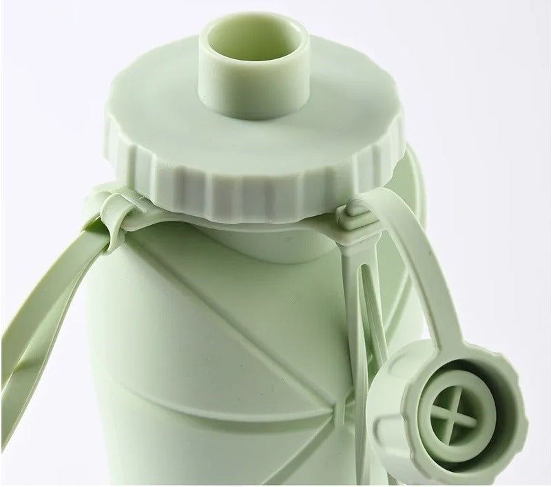 600ML Foldable Silicone Water Bottle – Portable & Reusable
