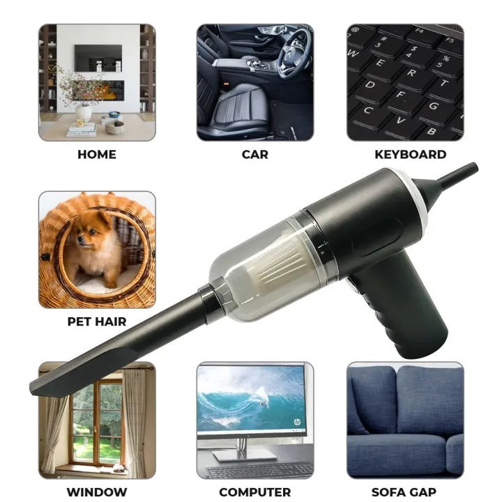 3-in-1 Cordless Handheld Vacuum Cleaner | Portable Mini Dust Vacuum | Compact Home & Car Cleaning