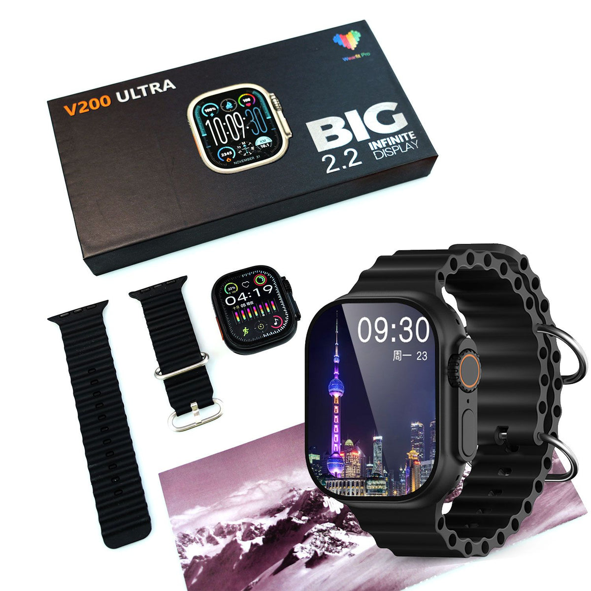 V200 Ultra Smart Watch with 2.2-Inch HD Large Display | Smartwatch for Men & Women