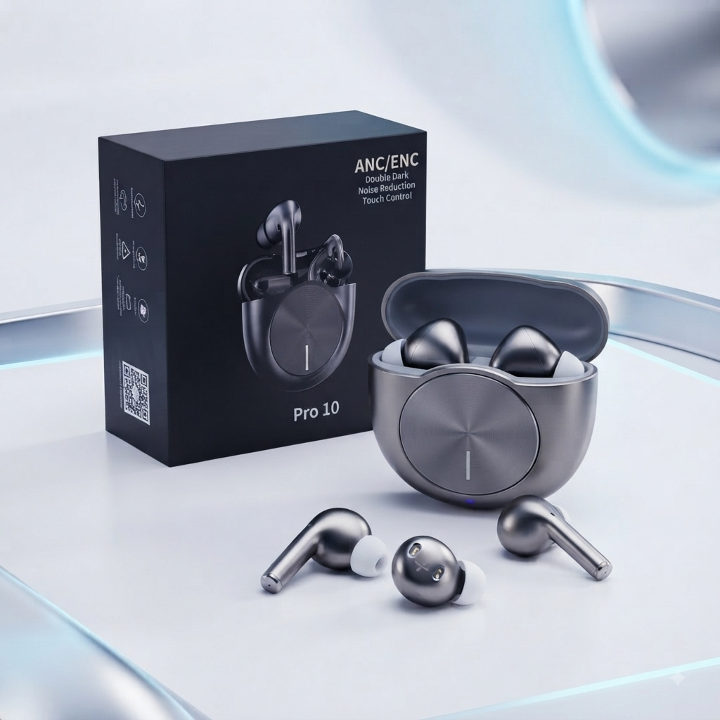 Buds Pro 10 Wireless Earbuds | ANC + ENC | Hi-Fi Stereo Sound | Touch Control | Bluetooth TWS Earphones