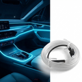 2M Flexible EL Wire Car Interior Ambient Light | Ice Blue Neon LED Strip | 12V Cigarette Lighter Powered
