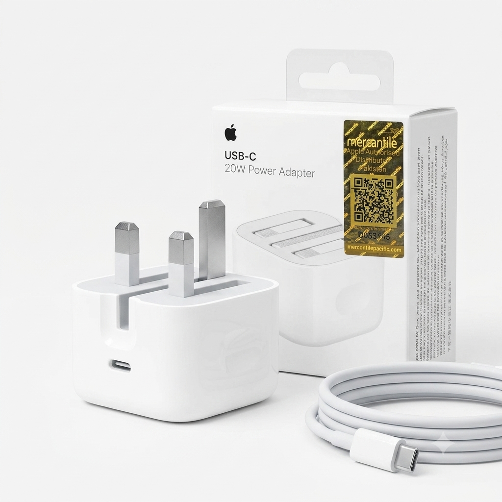 Apple 20W USB-C Power Adapter Original | NFC Verified Fast Charger 3-Pin for iPhone & iPad