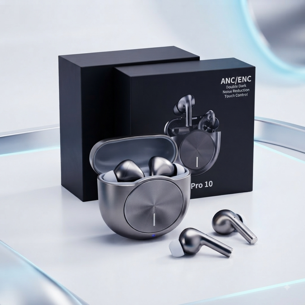 Buds Pro 10 Wireless Earbuds | ANC + ENC | Hi-Fi Stereo Sound | Touch Control | Bluetooth TWS Earphones