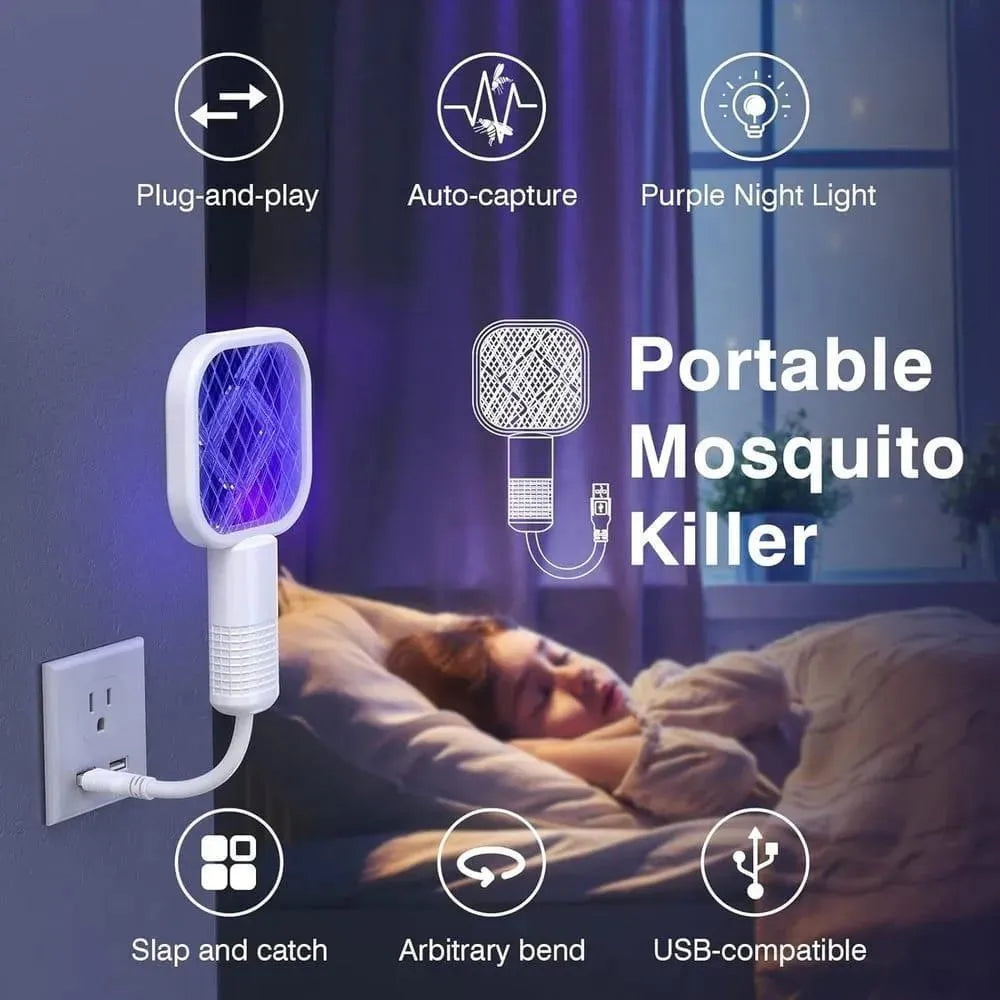 Portable Electric Mosquito Killer | USB Plug & Play Insect Killer | Indoor Mosquito Trap | White