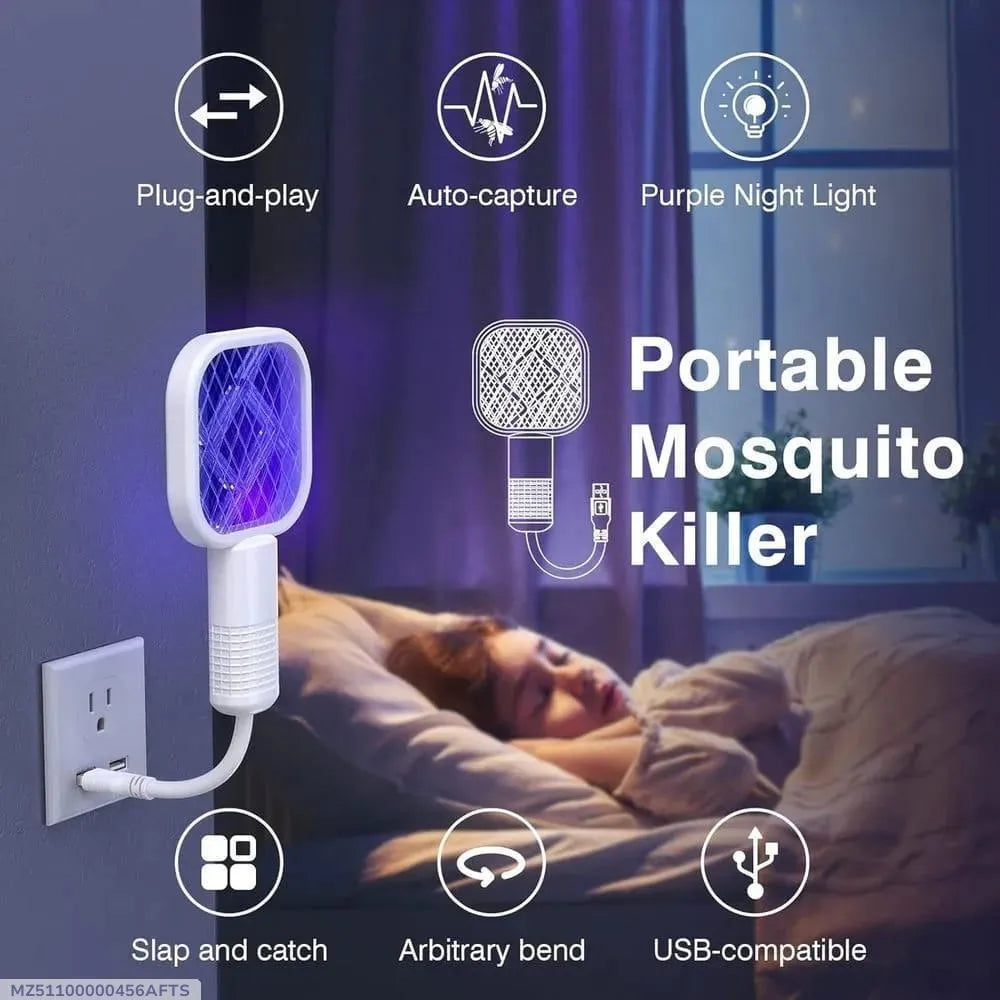 Portable Electric Mosquito Killer | USB Plug & Play Insect Killer | Indoor Mosquito Trap | White